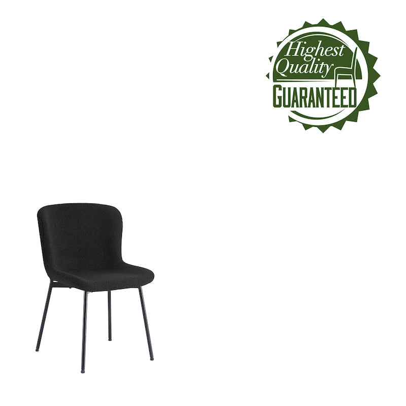 Sillas de comedor tapizadas en tela con patas de acero