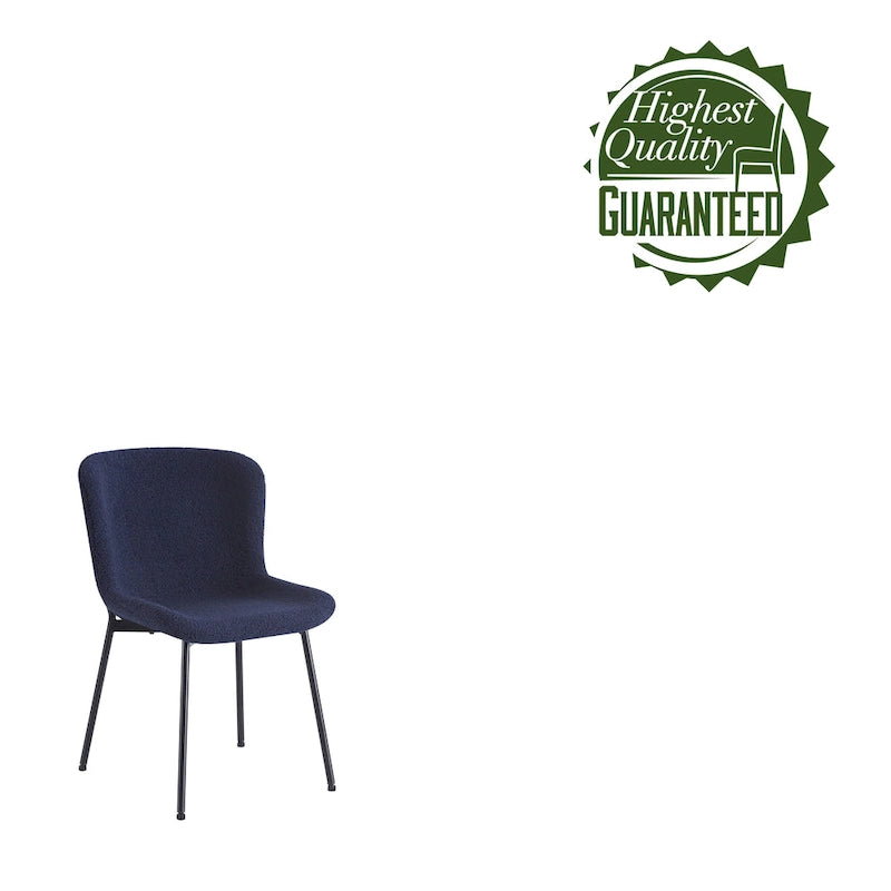 Sillas de comedor tapizadas en tela con patas de acero
