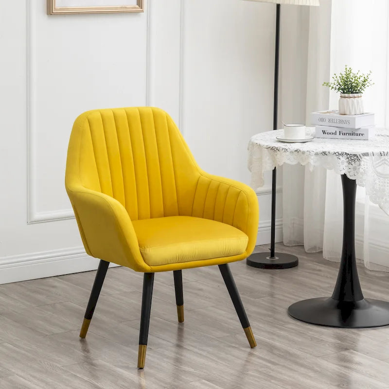 Sillón decorativo Tuchico tapizado en terciopelo contemporáneo