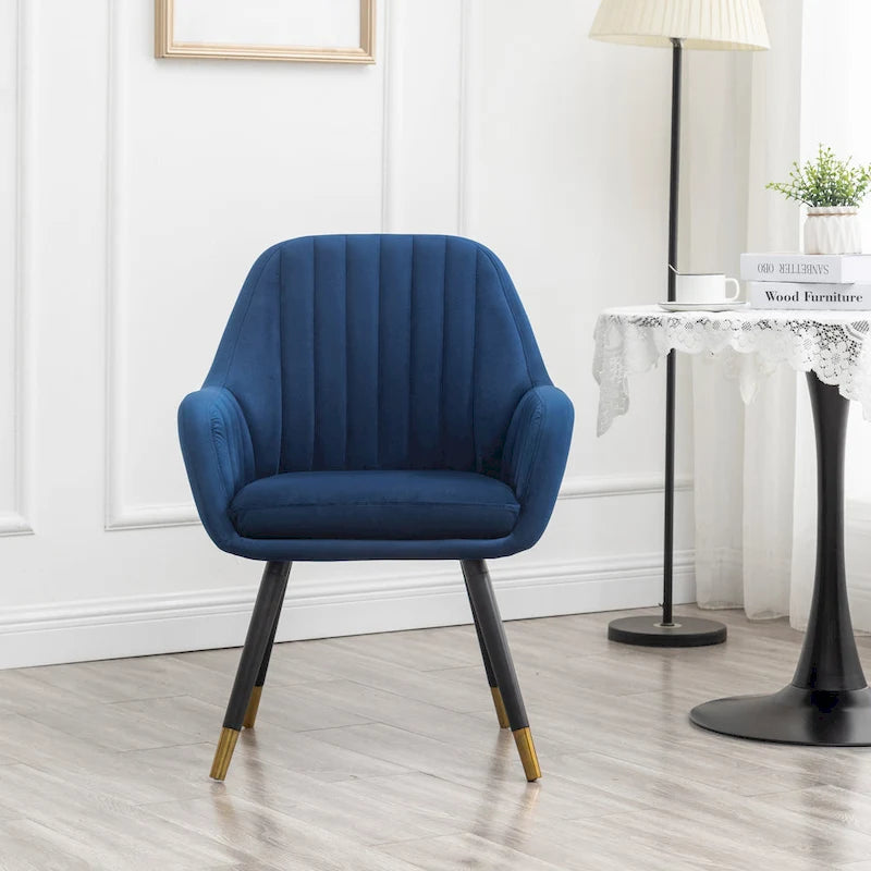 Sillón decorativo Tuchico tapizado en terciopelo contemporáneo
