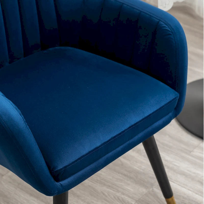 Sillón decorativo Tuchico tapizado en terciopelo contemporáneo