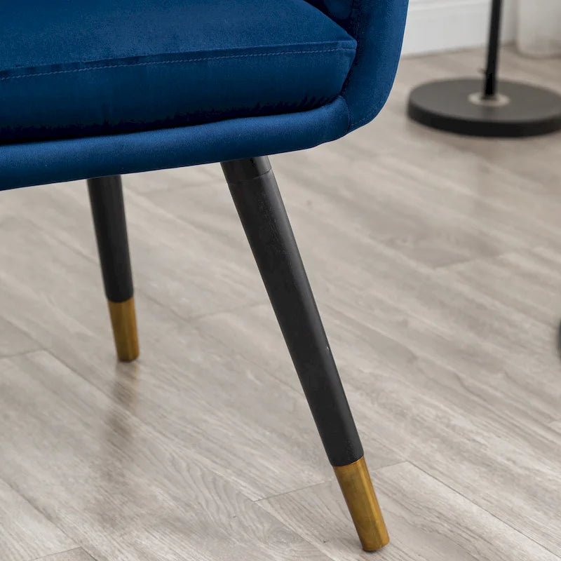 Sillón decorativo Tuchico tapizado en terciopelo contemporáneo