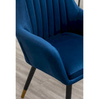 Sillón decorativo Tuchico tapizado en terciopelo contemporáneo