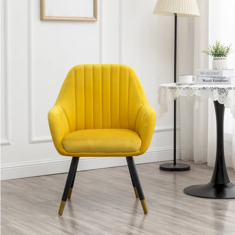 Sillón decorativo Tuchico tapizado en terciopelo contemporáneo