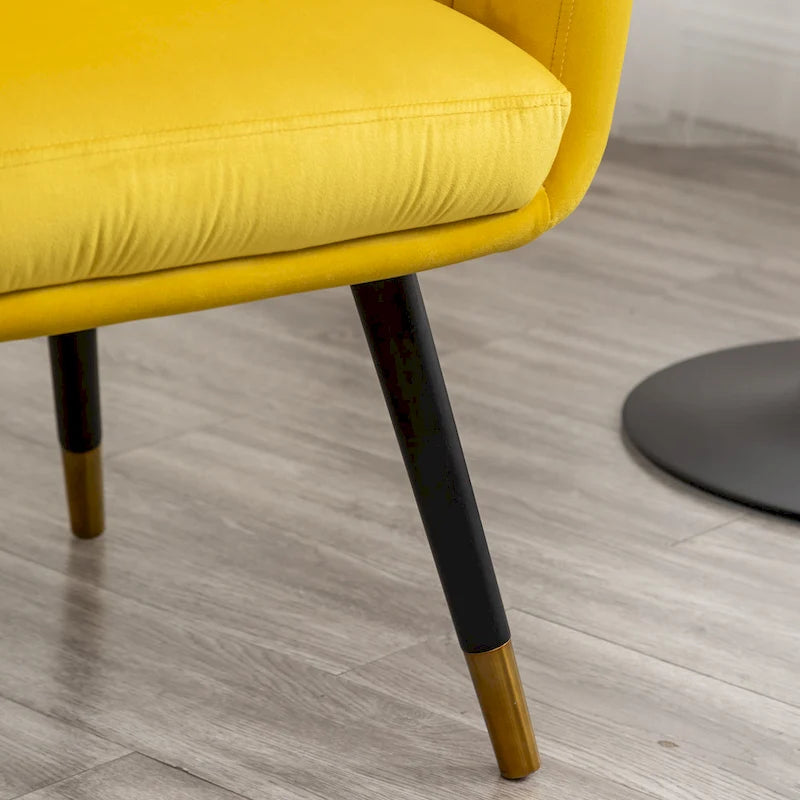 Sillón decorativo Tuchico tapizado en terciopelo contemporáneo