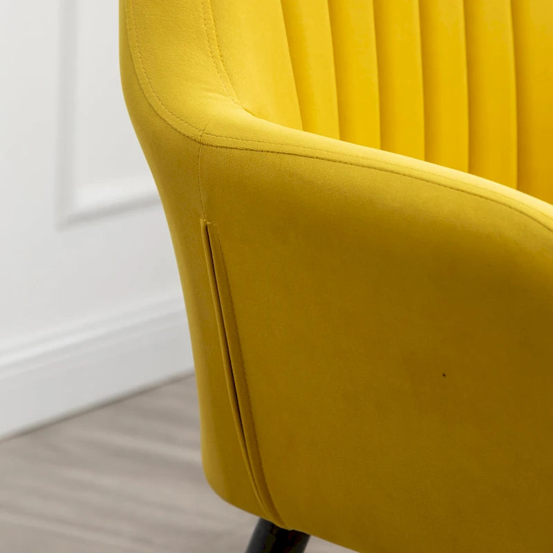Sillón decorativo Tuchico tapizado en terciopelo contemporáneo