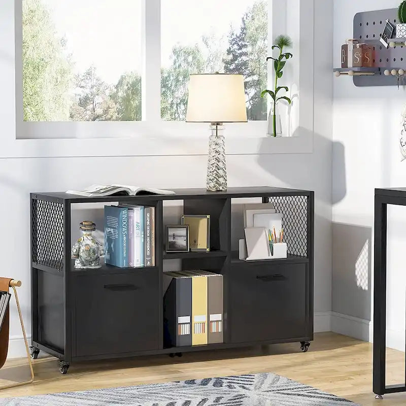 Archivador moderno, archivador lateral móvil para oficina en casa