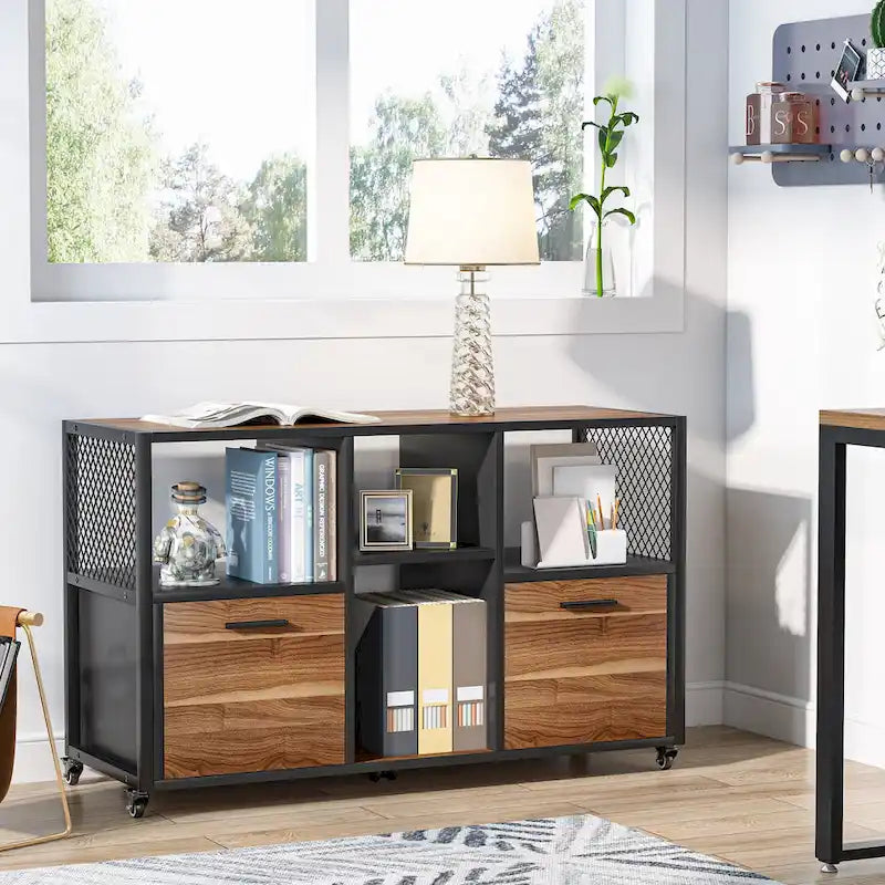 Archivador moderno, archivador lateral móvil para oficina en casa