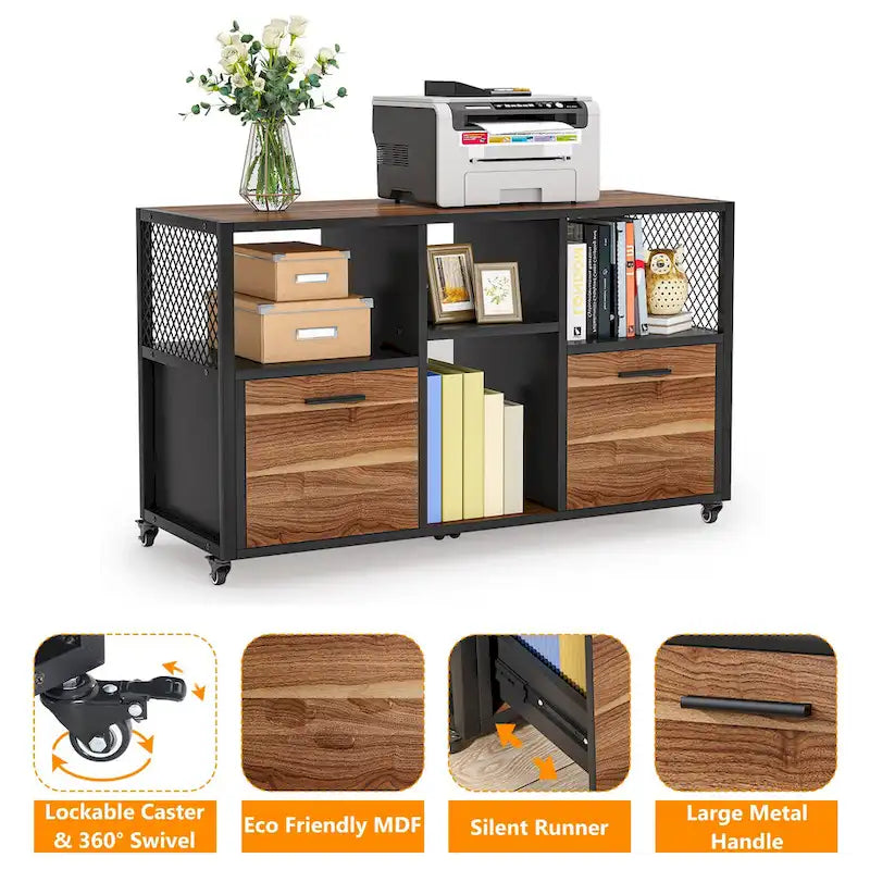 Archivador moderno, archivador lateral móvil para oficina en casa