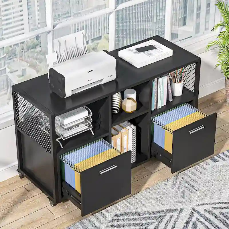 Archivador moderno, archivador lateral móvil para oficina en casa