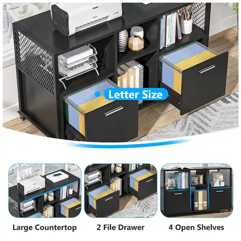 Archivador moderno, archivador lateral móvil para oficina en casa