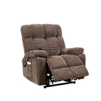 Sillón reclinable eléctrico con elevador, 2 motores, masaje y calor para ancianos, 3 posiciones, 2 bolsillos laterales, carga USB P