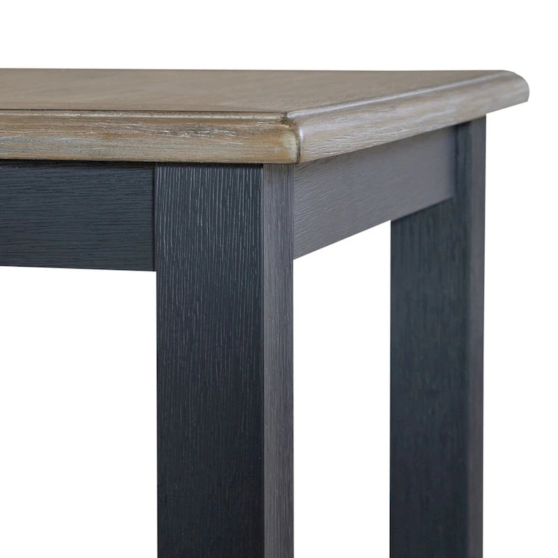 Mesa auxiliar Summerville con acabado cepillado gris - Azul marino