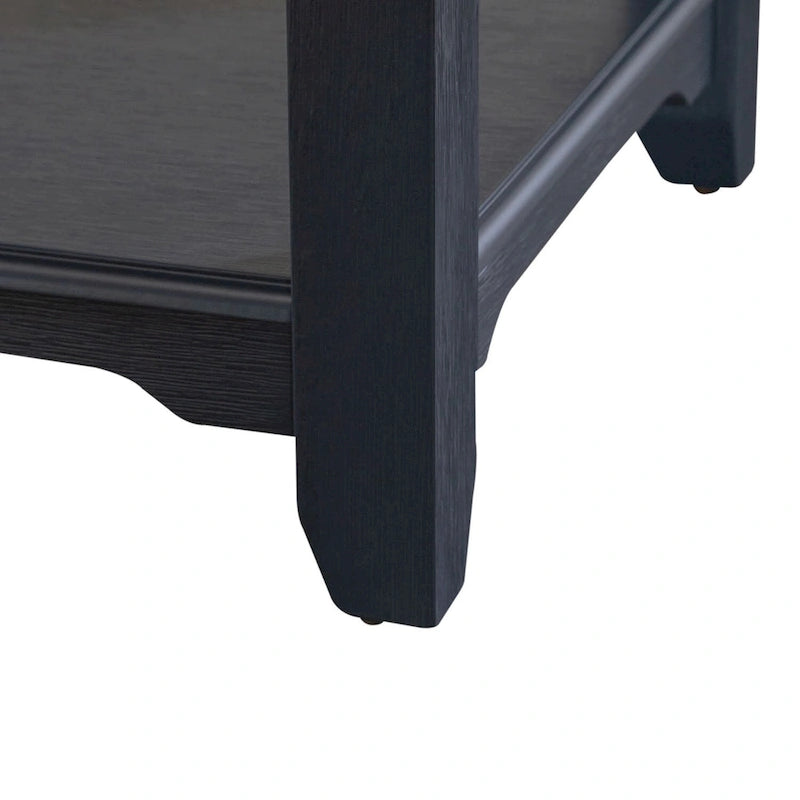 Mesa auxiliar Summerville con acabado cepillado gris - Azul marino