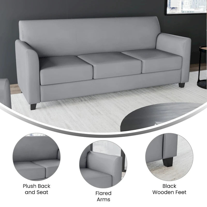 Sofá con estructura de líneas limpias cosidas - 70W x 29D x 32.25H