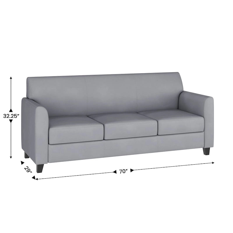 Sofá con estructura de líneas limpias cosidas - 70W x 29D x 32.25H