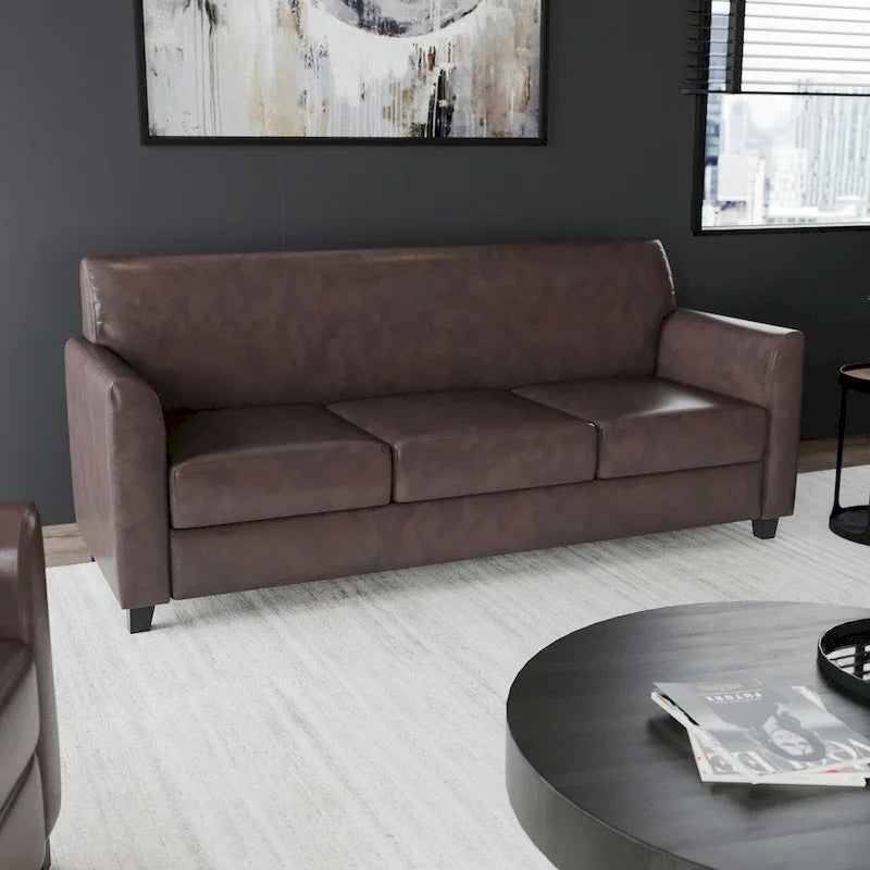Sofá con estructura de líneas limpias cosidas - 70W x 29D x 32.25H