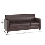 Sofá con estructura de líneas limpias cosidas - 70W x 29D x 32.25H