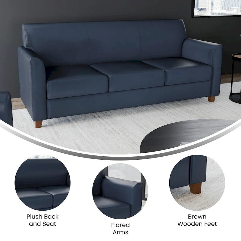 Sofá con estructura de líneas limpias cosidas - 70W x 29D x 32.25H