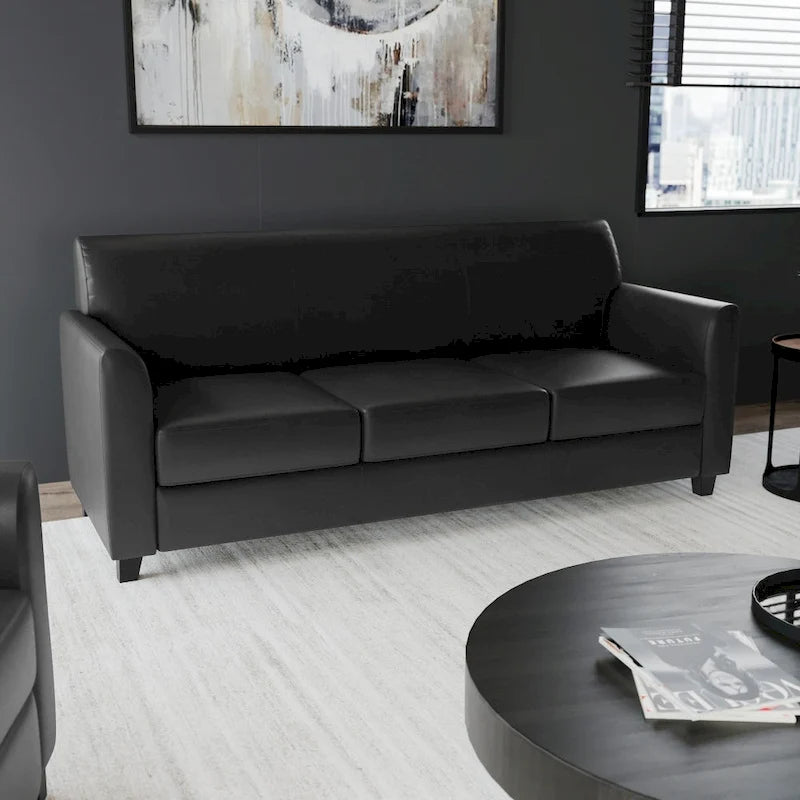 Sofá con estructura de líneas limpias cosidas - 70W x 29D x 32.25H