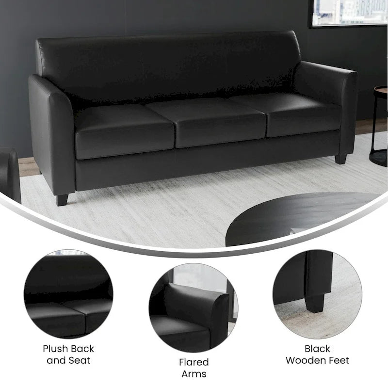 Sofá con estructura de líneas limpias cosidas - 70W x 29D x 32.25H