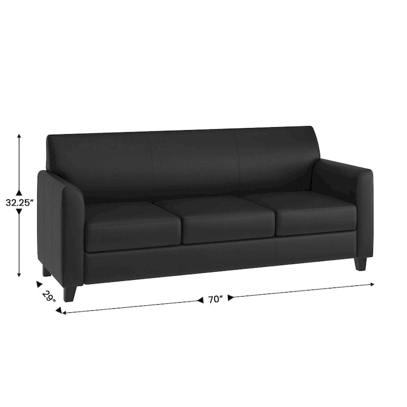 Sofá con estructura de líneas limpias cosidas - 70W x 29D x 32.25H