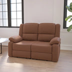 Sofá reclinable tapizado contemporáneo con reposacabezas y reposabrazos
