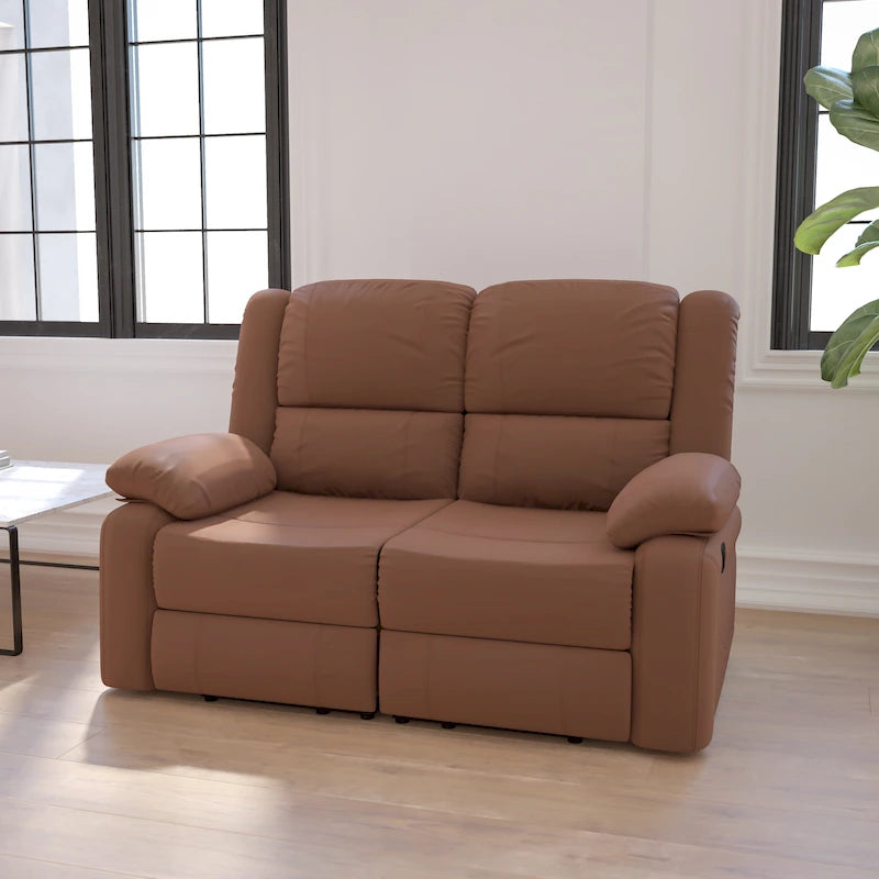 Sofá reclinable tapizado contemporáneo con reposacabezas y reposabrazos