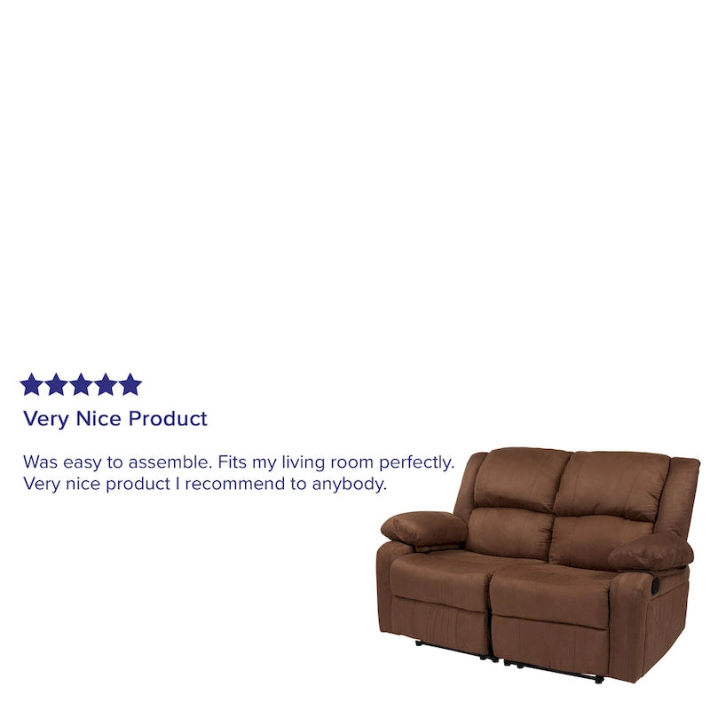 Sofá reclinable tapizado contemporáneo con reposacabezas y reposabrazos