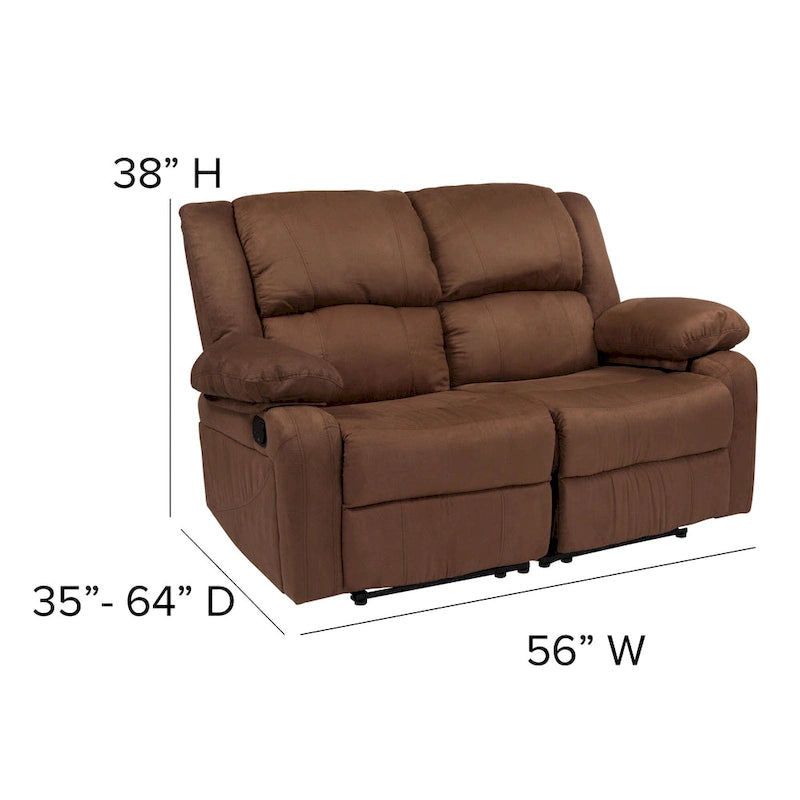 Sofá reclinable tapizado contemporáneo con reposacabezas y reposabrazos