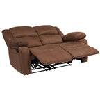 Sofá reclinable tapizado contemporáneo con reposacabezas y reposabrazos