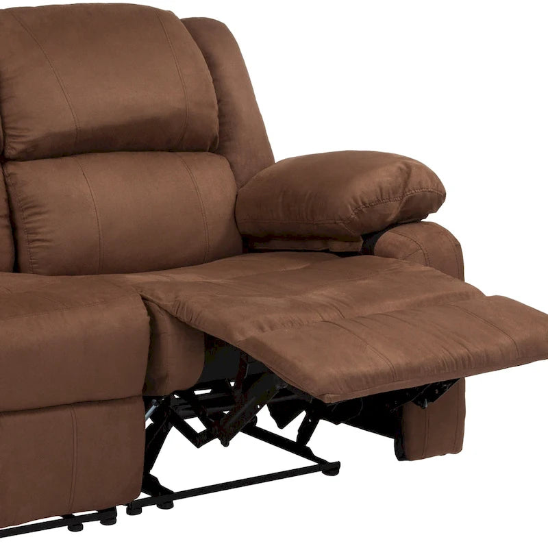 Sofá reclinable tapizado contemporáneo con reposacabezas y reposabrazos