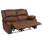 Sofá reclinable tapizado contemporáneo con reposacabezas y reposabrazos