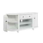 Mueble de TV Wells Modern Farmhouse Blanco para televisores de hasta 46"