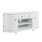 Mueble de TV Wells Modern Farmhouse Blanco para televisores de hasta 46"