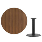 Tablero de Mesa Laminado Redondo de 42 con Base Redonda de 24 de Altura Estándar