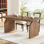 Mesa de comedor de madera retro de 63 pulgadas para 4 a 6 personas