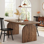 Mesa de comedor de madera retro de 63 pulgadas para 4 a 6 personas