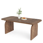 Mesa de comedor de madera retro de 63 pulgadas para 4 a 6 personas