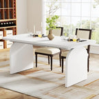 Mesa de comedor de madera retro de 63 pulgadas para 4 a 6 personas