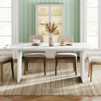 Mesa de comedor de madera retro de 63 pulgadas para 4 a 6 personas