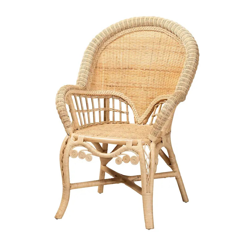 Ratu Silla Acentual Moderna Bohemio de Ratán Natural Marrón