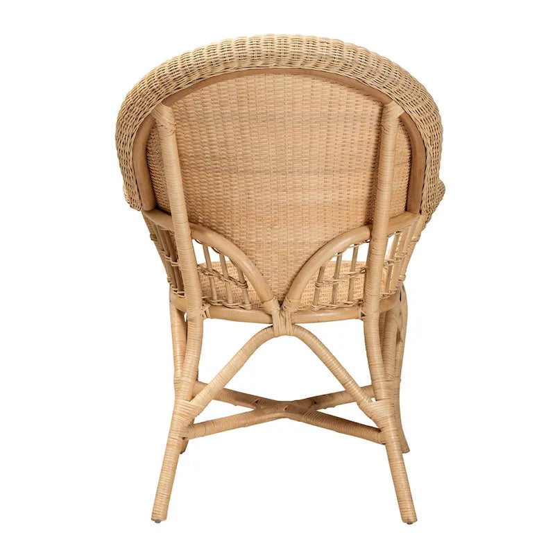 Ratu Silla Acentual Moderna Bohemio de Ratán Natural Marrón