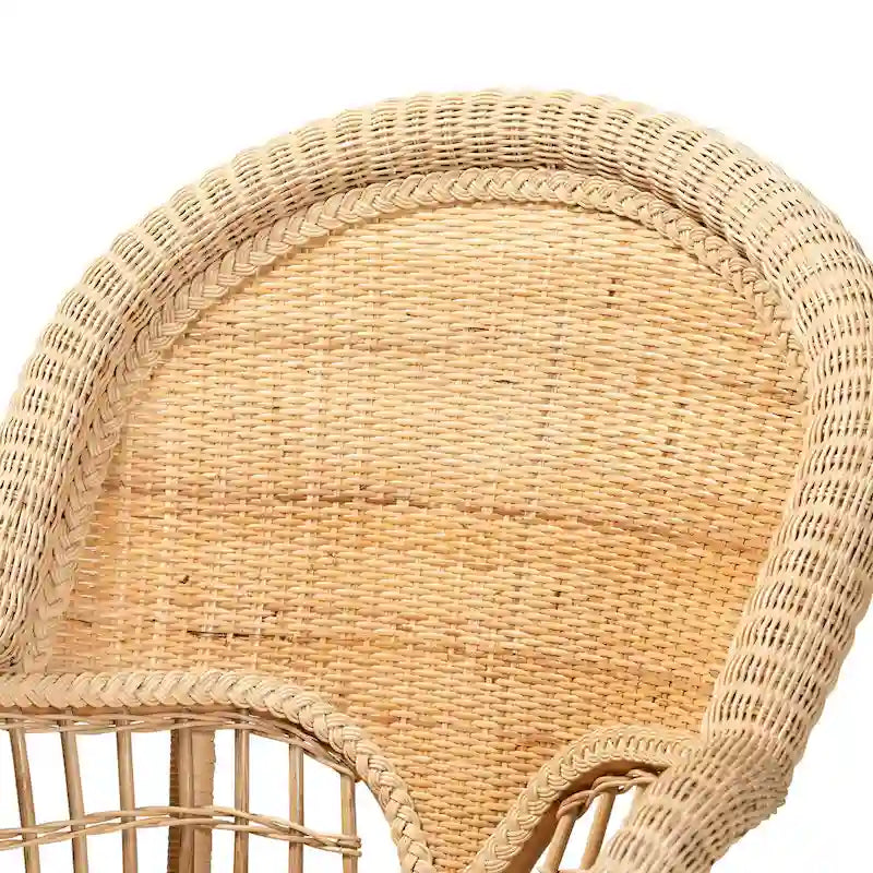 Ratu Silla Acentual Moderna Bohemio de Ratán Natural Marrón
