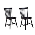 Silla de comedor, madera de caucho, respaldo Windsor - 19.5 L x 18 A x 34 H