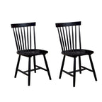 Silla de comedor, madera de caucho, respaldo Windsor - 19.5 L x 18 A x 34 H