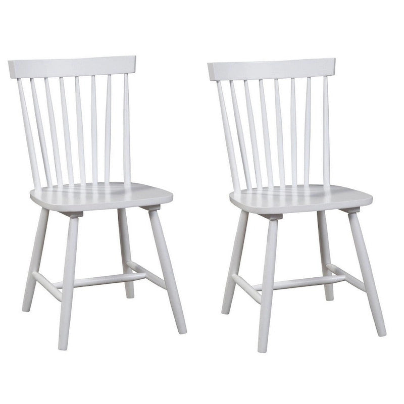 Silla de comedor, madera de caucho, respaldo Windsor - 19.5 L x 18 A x 34 H