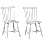 Silla de comedor, madera de caucho, respaldo Windsor - 19.5 L x 18 A x 34 H