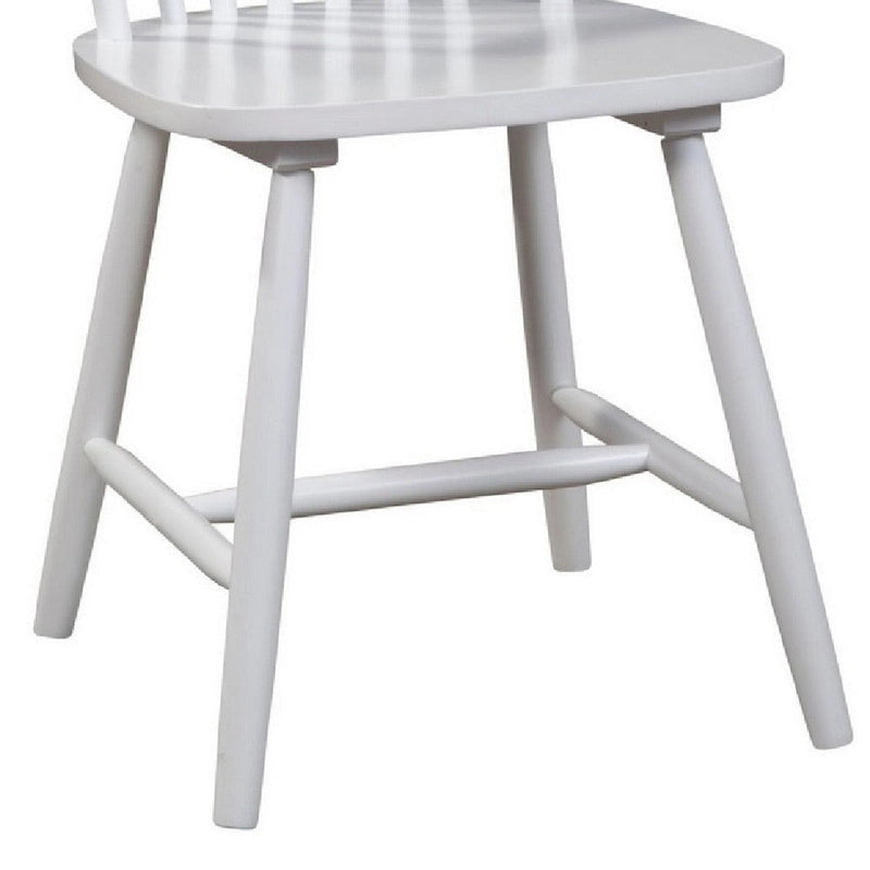 Silla de comedor, madera de caucho, respaldo Windsor - 19.5 L x 18 A x 34 H