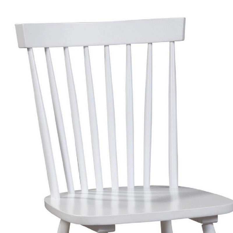 Silla de comedor, madera de caucho, respaldo Windsor - 19.5 L x 18 A x 34 H